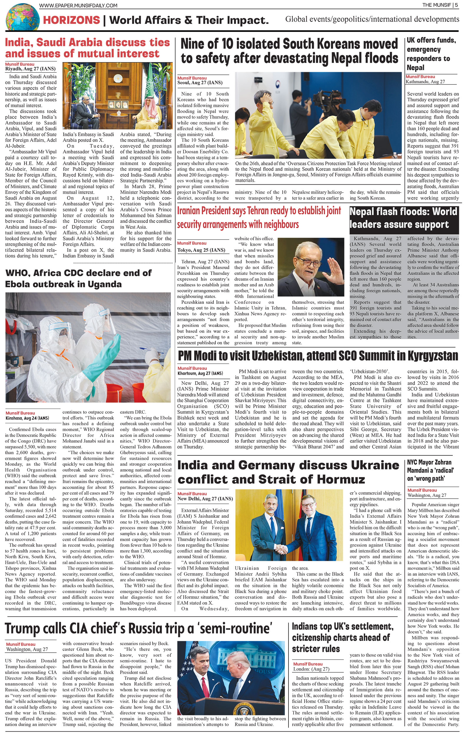 The Munsif English ePaper Page 5 - 26 August 2026